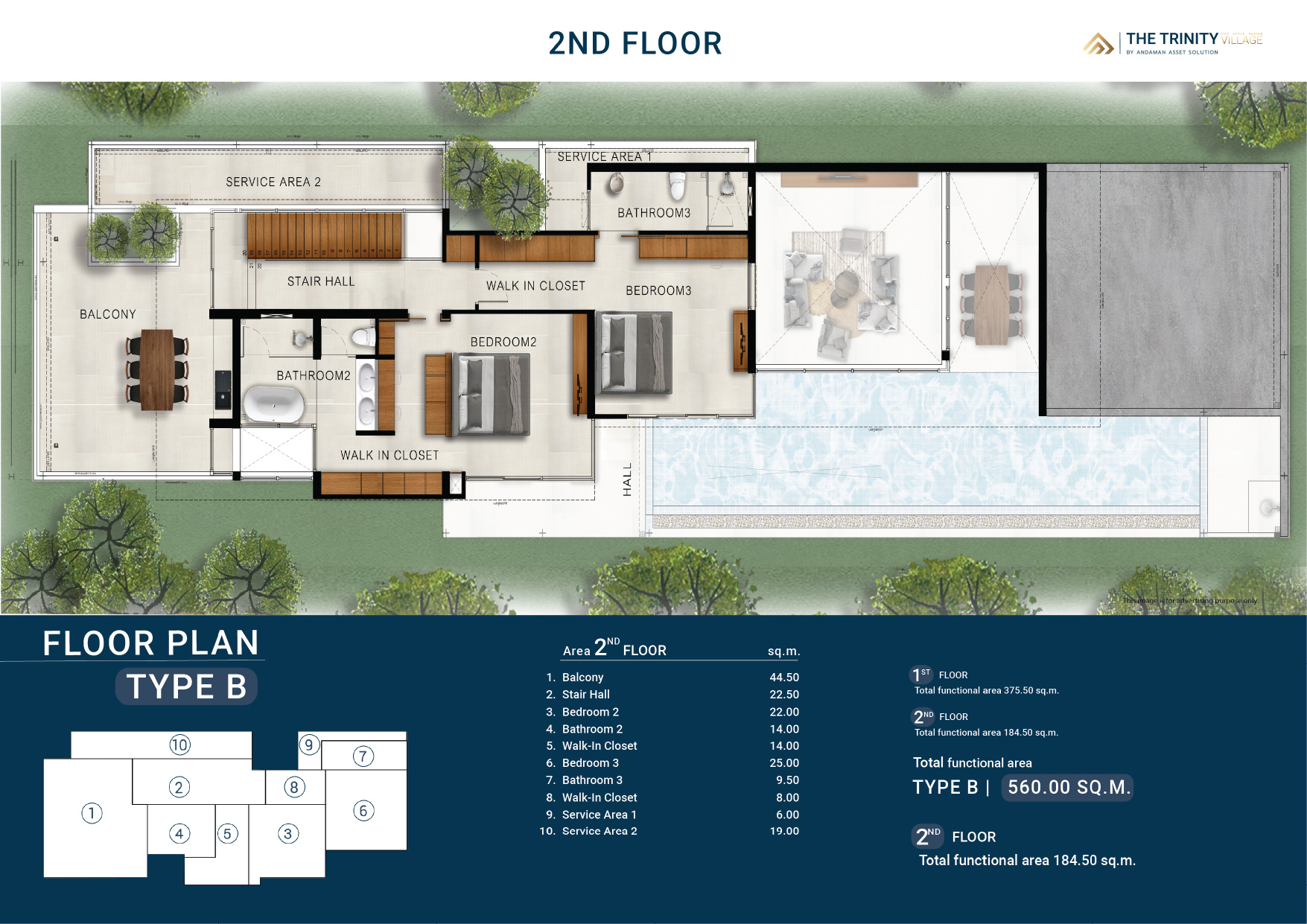 The-Trinity-Village-Type-B-Second-Floor-Plan